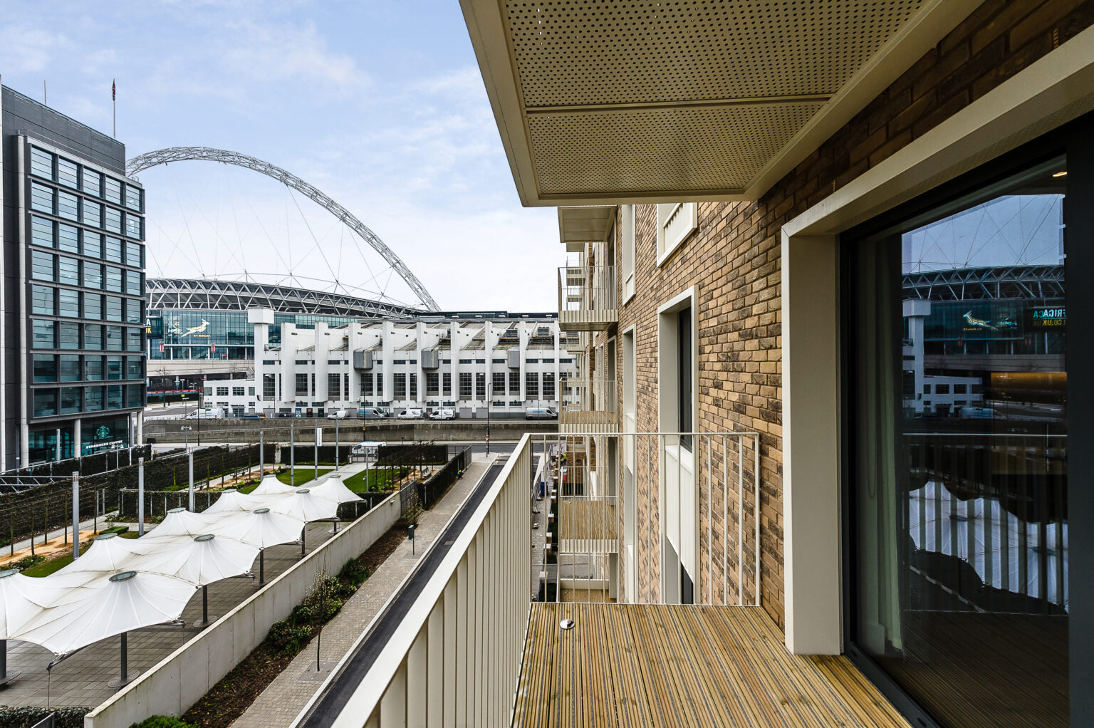 17 balcony and building view from balcony wembley serviced apartments
