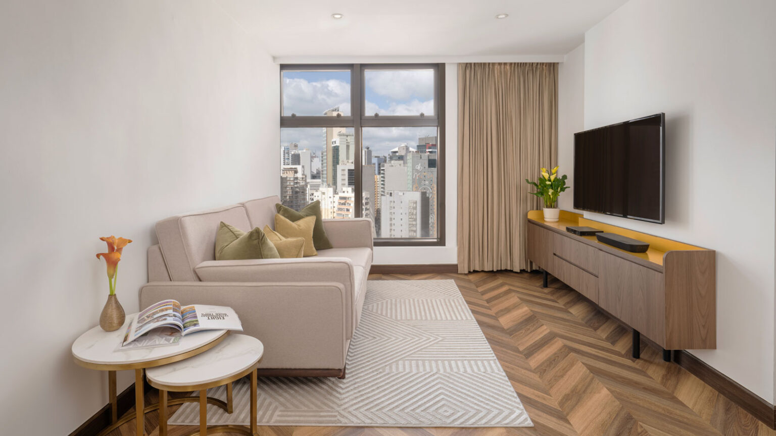 luxury one bedroom livingroom 1