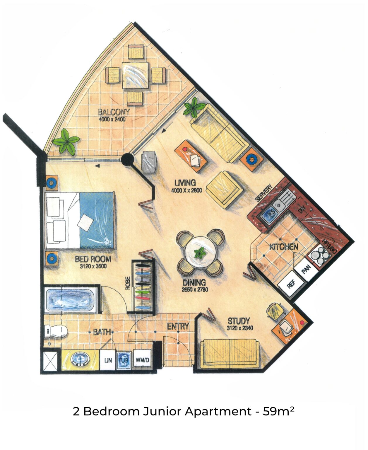 plan 2 bedroom junior 2