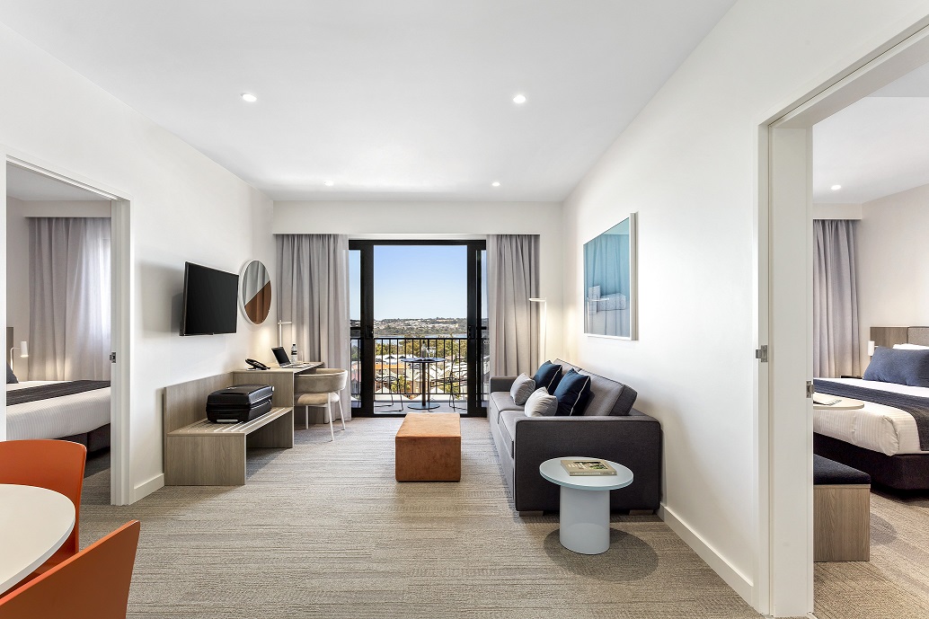 quest joondalup 2 bedroom lounge