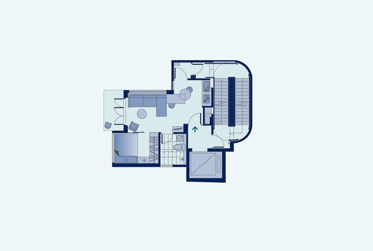 one bedroom with balcony 2